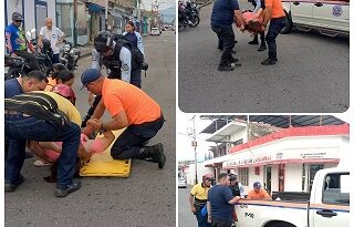 CIUDADANA LESIONADA EN COLISIÓN DE MOTOCICLETAS