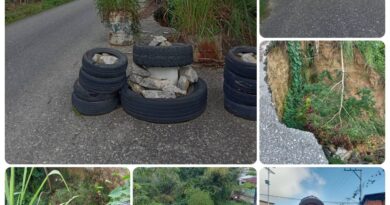 En mal estado vía La Palmita hasta La Victoria